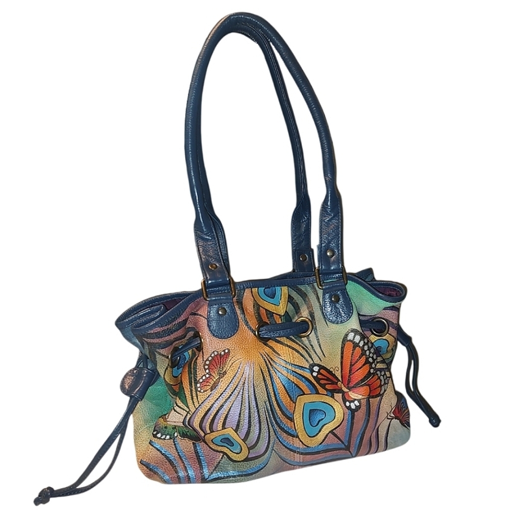 Anuschka Hand Painted Leather Shoulder Bag
